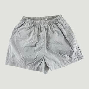 Adidas Gray Athletic Shorts Elastic Waist 3-Stripe Lightweight Men’s Small